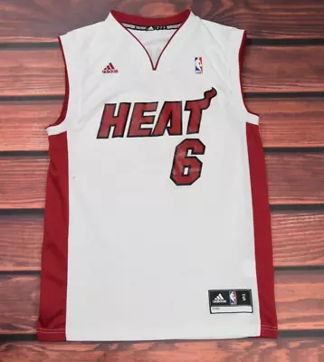 $45.06 • Buy Adidas Miami Heat Lebron James Jersey Mens Small White Swingman NBA