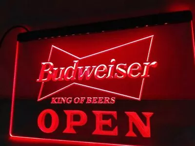 Budweiser Bud Beer Led Neon Light Up Sign Bar Pub Man Cave Sport Advertise Decor • $45.96