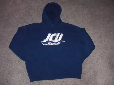 JCU HOCKEY John Carroll University Embroidered Blue Hoodie Sweatshirt Men's L • $17.16