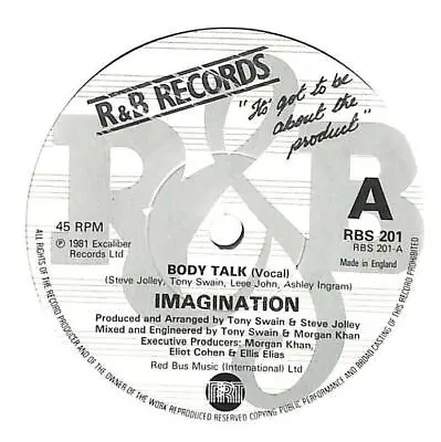 Imagination Body Talk UK 7  Vinyl Record Single 1981 RBS201 45 EX • £3.30