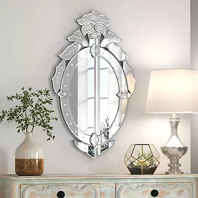 Venetian Mirror For Decor - Silver Mirror For Living Room Bedroom Entryway 11. • $124.88