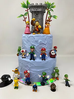 Super Mario Brothers Deluxe 18 Figure Birthday Cake Topper Set ~ BRAND NEW • $23.99