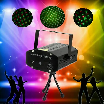Mini Laser Projector Stage Lights LED R/G Lighting Xmas Party KTV DJ Disco Light • $13.99