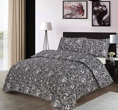 Bedding Duvet Cover With Pillowcase Polycotton Easy Care Comfort Ultra Soft • £15.99