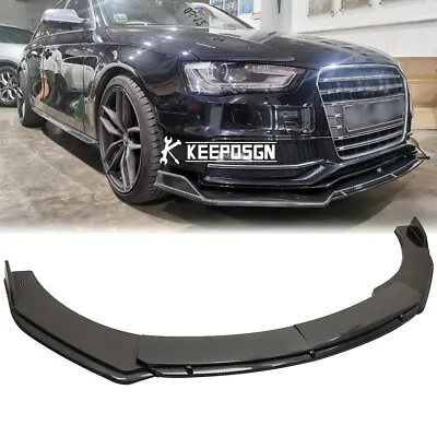 Carbon Front Bumper Lip Spoiler Splitter Underbody Kit For Audi A3 S3 RS3 Q3 CT • $104.11