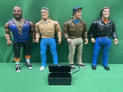 Vintage 1983 The A-TEAM Action Figures Set Of 4 W/ Weapons Galoob 1:12 Scale 6” • $60