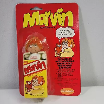 Marvin Matchpack Mini Plush Vintage Tom Armstrong 1983 Fun World On Card • $14.87