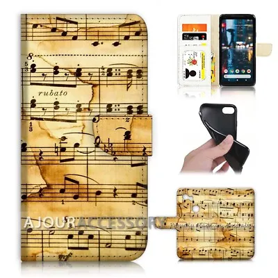 ( For Google Pixel 3 XL ) Flip Case Cover AJ21306 Music Sheet • $12.99