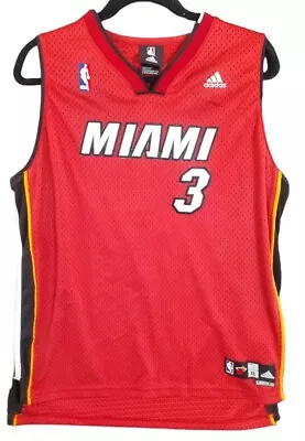 Vintage Adidas NBA Miami Heat Dwayne Wade Jersey XL Sewn NWOT Swingman $75 • $27.65