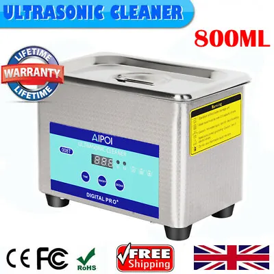 800ml Digital Ultrasonic Cleaner Ultra Sonic Bath Jewellery Cleaning Tank Timer • £42.90