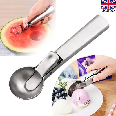 Ice Cream Scoop Stainless Steel For Mash Potato Ice Cream Spoon Ball Scooper Uk • £6.99