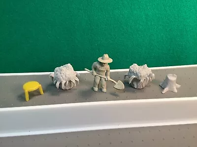 Marx 1950's 60mm Farm Playset Farmer And Accessories • $16