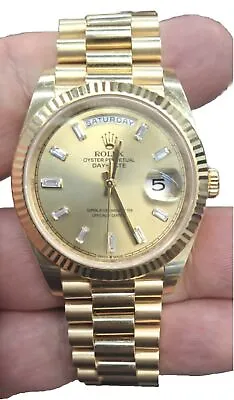 Rolex DayDate 40mm Champagne Diamond Presidential Watch 228238 • $38500