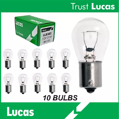 10 X LUCAS LLB382 382 Bulbs P21W 12V 21W  BA15s Stop Indicator Single Filament • $6.77