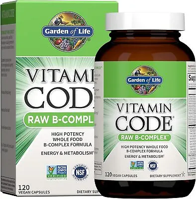 Garden Of Life Raw B Complex - Vitamin Code - Vegan 120 Count (Pack 1) • $47.95