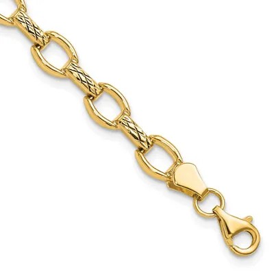 14K Yellow Gold Link Chain Bracelet • £430.24