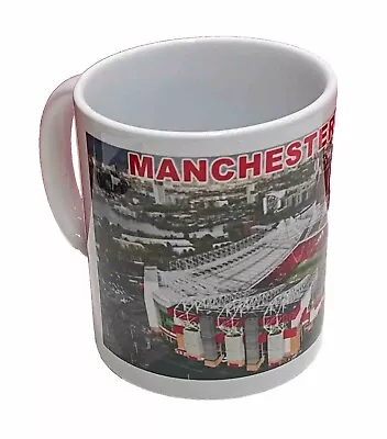 Manchester Is Red Mug Old Trafford Stadium Man Utd Football Supporters • £10.99