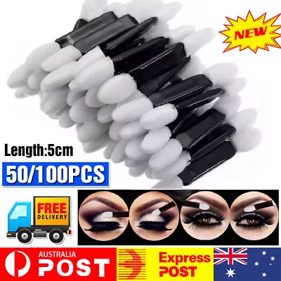 50/100pcs Makeup Foam Double-end Eye Shadow Sponge Brush Applicator Tools Bulk • $6.49