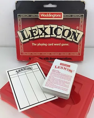 Lexicon Word Making Letter Card Waddingtons Board Travel Game 1990. Complete VGC • £10.99