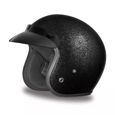 Daytona DC7-A-L Helmets BLACK METAL FLAKE DOT Bike Motorcycle Helmet - Large • $74.99