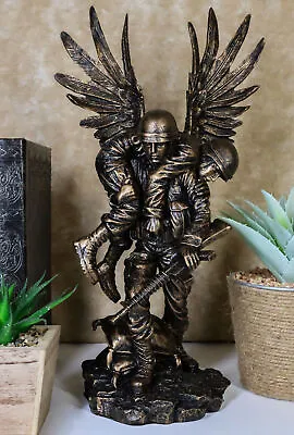 Marine Guardian Angel Military Soldier Carrying A Wounded Brother Statue 13 H • $69.99