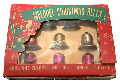 Vintage! (8) Melodee Christmas Bells - Aluminum Ornaments! • $25