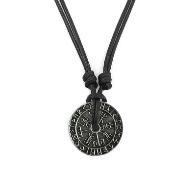 Retro Nordic Viking Hollowout Rune Pendant Necklace Amulet Gift For Mens Women • $2.14