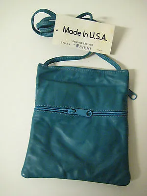 Genuine Leather Cross Body Shoulder Bag Many Different Colors Made In Usa • $19.50