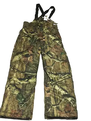 Cabelas Break Up Mossy Oak Infinity Camo Insulated Bibs Overalls Hunting Pants M • $79.99