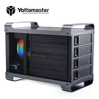 4 Bay Hard Drive Enclosure USB 3.0 For 2.5  3.5  Inch SATA HDD SSD 4X16TB Gray • $159.99