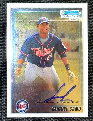 Miguel Sano 2010 Topps Bowman Chrome 1st Bowman Autograph Minnesota Twins • $20