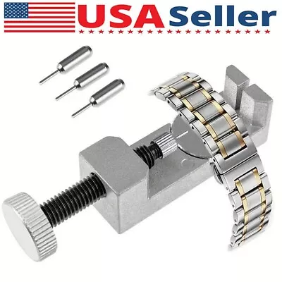  Metal Adjustable Watch Band Strap Bracelet Link Pin Remover Repair Tool Kit US • $4.49