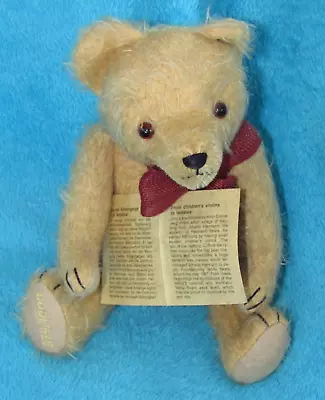 Vintage German Teddy Bear 11  Hermann Original Teddy Red Chest Growler Tag Pooh • $135