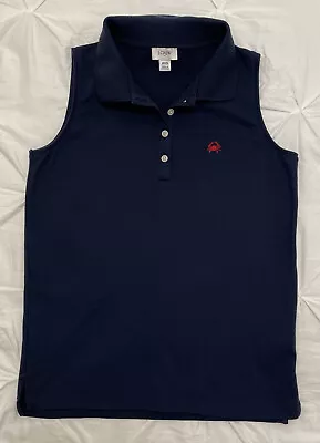 J. Crew Sleeveless Piqué Polo Shirt In Navy Women Sz XXS Cotton Blend • $5