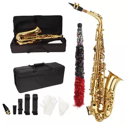 New Student Paint Gold Alto Eb Sax Saxophone W/ Case Accessories • $161.98