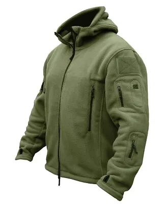 Mens Recon Tactical Fleece Hoodie Thermal Military Sweatshirt Combat Jacket • £29.99