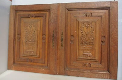 £80 • Buy Antique Carved Wooden Panel Plaque Old Wood Rococo Fruit Cupboard Door 25 X19 