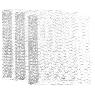  3 Sheets Galvanized Iron Netting Livestock Wire Decorations • £16.79