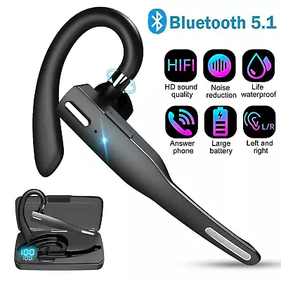 Trucker Wireless Bluetooth 5.0 Earpiece Headset Mic Earbud Noise Cancelling NEW • $10.49