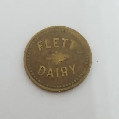 Flett Dairy Good For 1 Quart Milk Trade Token Coin • $18.50