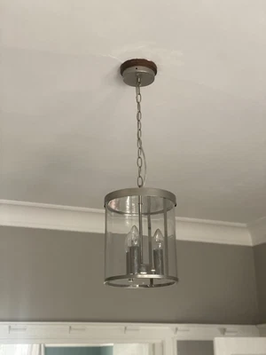 £30 • Buy LAURA ASHLEY Selbourne 3 Light Polished Nickel Lantern Ceiling Light
