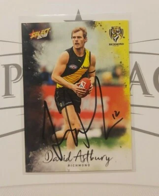 $8 • Buy Richmond Tigers - David Astbury Signed Afl 2018 Select Footy Stars Card