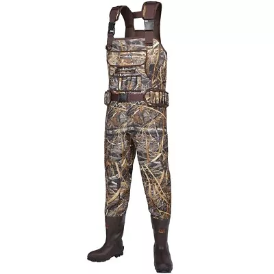 HISEA Camo 800 Gram Insulated Neoprene Hunting Waders (US Size 9 M) • $59.95