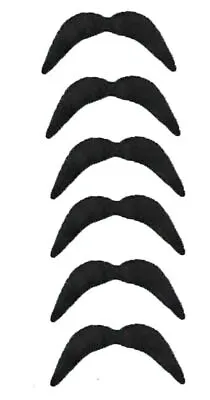 Novelty Fake Mexican Moustache Fancy Dress Costume Party Self Adhesive Set Of 6 • £3.65