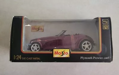 1997 Magenta Plymouth Prowler 1:24 Scale Diecast By Maisto • $19.99