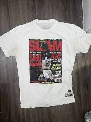 Mitchell & Ness Size Medium Shaquille O'Neal Slam White Short Sleeve T-Shirt • $6.99