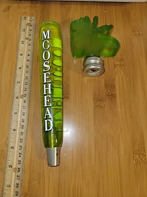 Moosehead Acrylic Canadian Lager Beer Tap Handle Apple Green Broken Parts Repair • $15
