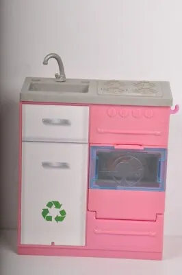 Barbie Dream House Doll Stove Oven Sink Lights Sounds Furniture Kitchen • $29