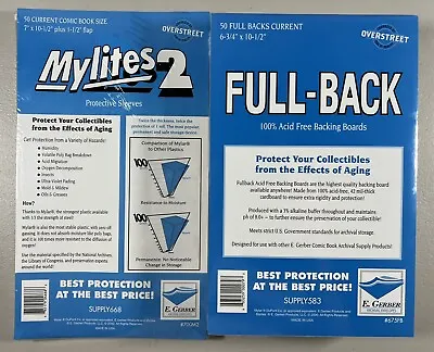 E. Gerber Mylites2 & Full-Back Current (50pcs) Set 700M2/675FB 42pt • $54.95