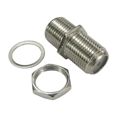 Nickel F Type Connector Coupler F Type Female To Female Satellite Coaxial Joiner • £3.99